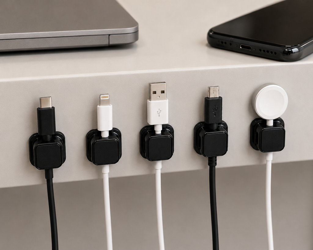 CasaLumo™ Magnetic Cable Organizers – 3 Pack